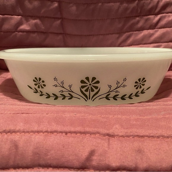 Glasbake Vintage Daisy Design Baking Dish 1 Quart - Picture 1 of 4